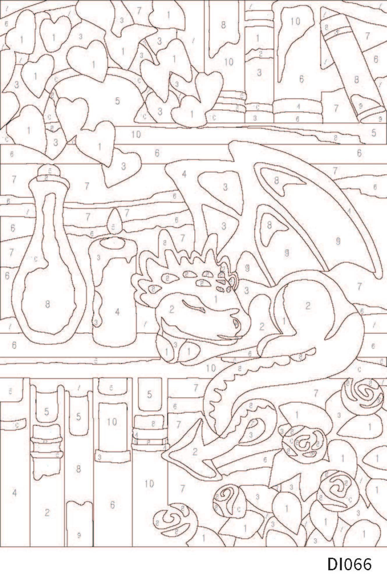 Book Dragon Paint-by-Number Framed Mini Kit by Artist's Loft®
